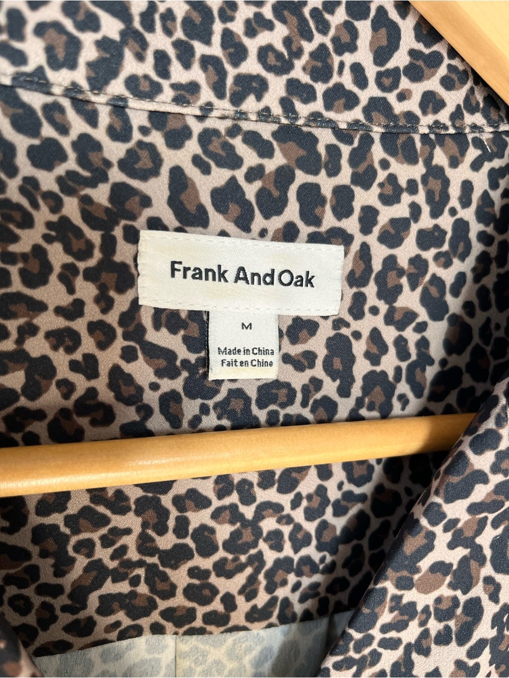 Frank & Oak Brown Leopard Print Button-Up Blouse - Picture 2 of 8